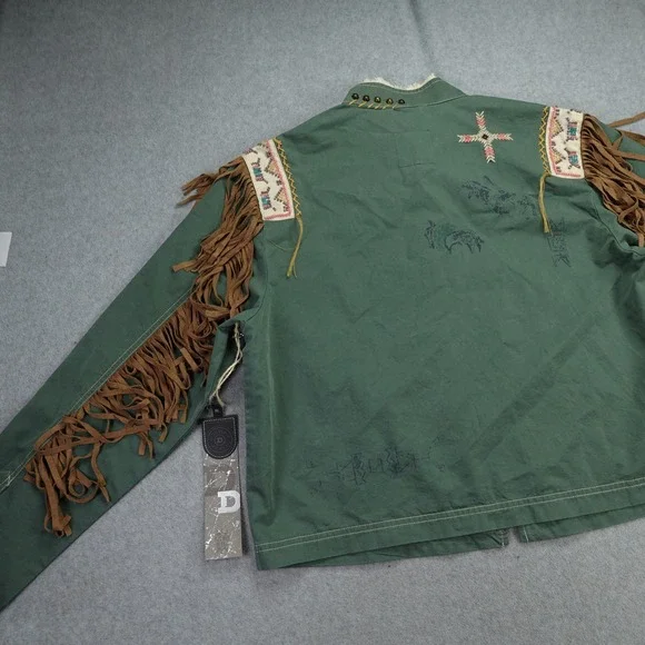 Double D Ranch Jacket Womens Large Green Captured Scout Western Embroidered - Picture 6 of 16